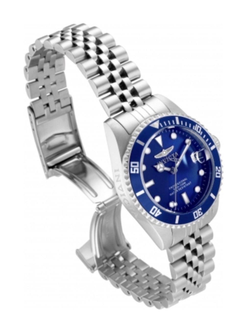 Invicta Pro Diver Lady Stainless Steel Watch Blue Dial Waterproof NWT - Picture 6 of 8